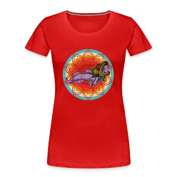 Quetzalcoatl Axolotl Mexico Aztecs Deity - Women's Premium Organic T-Shirt - red - Front - Mia (176cm)
