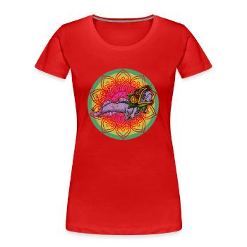 Quetzalcoatl Axolotl Mexico Aztecs Deity - Women's Premium Organic T-Shirt - red - Front - Mia (176cm)