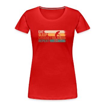 Croquet - T-shirt bio Premium Femme - rouge - Devant - Mia (176cm)