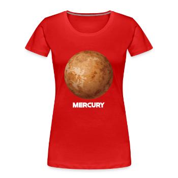 Merkur - Frauen Premium Bio T-Shirt - Rot - Vorne - Mia (176cm)