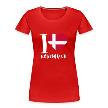Kobenhavn Denmark Danish Kobenhaven Mermaid - Frauen Premium Bio T-Shirt - Rot - Vorne - Mia (176cm)