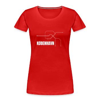 Kobenhavn Denmark Danish Kobenhaven Mermaid - Frauen Premium Bio T-Shirt - Rot - Vorne - Mia (176cm)