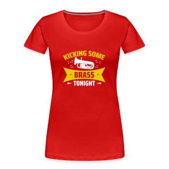 Tiefes Blech Marschieren Bariton Euphonium - Frauen Premium Bio T-Shirt - Rot - Vorne - Mia (176cm)