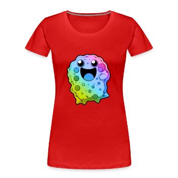 Kekse Comic Bunt - Frauen Premium Bio T-Shirt - Rot - Vorne - Mia (176cm)