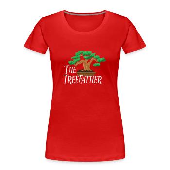 Bonsaï Japon Silhouette Jardinier Jardinier Amoureux du Jardinage - T-shirt bio Premium Femme - rouge - Devant - Mia (176cm)
