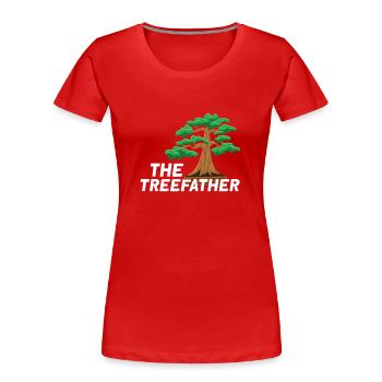 Bonsaï Japon Silhouette Jardinier Jardinier Amoureux du Jardinage - T-shirt bio Premium Femme - rouge - Devant - Mia (176cm)