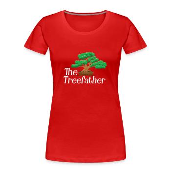 Bonsaï Japon Silhouette Jardinier Jardinier Amoureux du Jardinage - T-shirt bio Premium Femme - rouge - Devant - Mia (176cm)