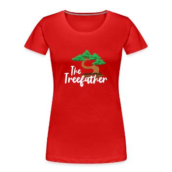 Bonsaï Japon Silhouette Jardinier Jardinier Amoureux du Jardinage - T-shirt bio Premium Femme - rouge - Devant - Mia (176cm)