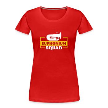 Tiefes Blech Marschieren Bariton Euphonium - Frauen Premium Bio T-Shirt - Rot - Vorne - Mia (176cm)