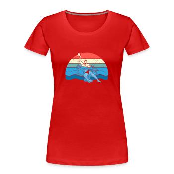 Water Polo Ball Sport Player Fan Coach Goalkeeper - Women's Premium Organic T-Shirt - red - Front - Mia (176cm)