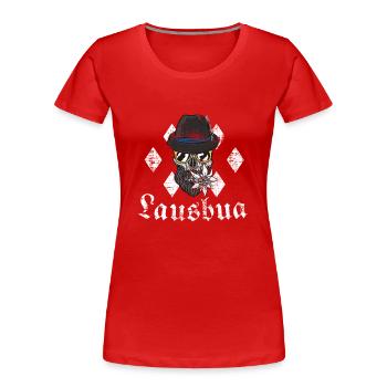 Lausbua bayern weiss - T-shirt bio Premium Femme - rouge - Devant - Mia (176cm)