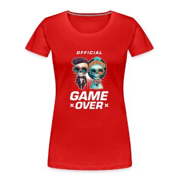 Hochzeitspaar Game Over Brautpaar Jga - Frauen Premium Bio T-Shirt - Rot - Vorne - Mia (176cm)