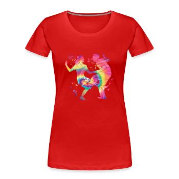 Tanzen Swing 60s Boogie Woogie - Frauen Premium Bio T-Shirt - Rot - Vorne - Mia (176cm)