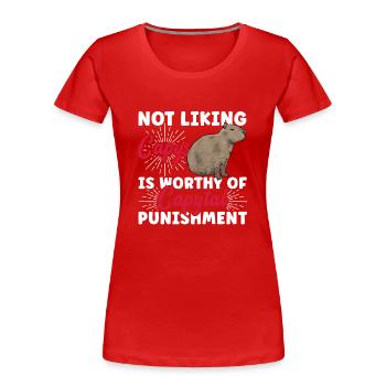 Capybara Nagetier - Frauen Premium Bio T-Shirt - Rot - Vorne - Mia (176cm)