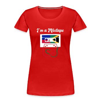 Haiti Haitianer Jamaika Kombination I Geschenk - Frauen Premium Bio T-Shirt - Rot - Vorne - Mia (176cm)