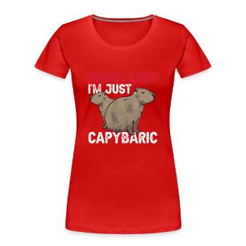 Capybara Nagetier - Frauen Premium Bio T-Shirt - Rot - Vorne - Mia (176cm)