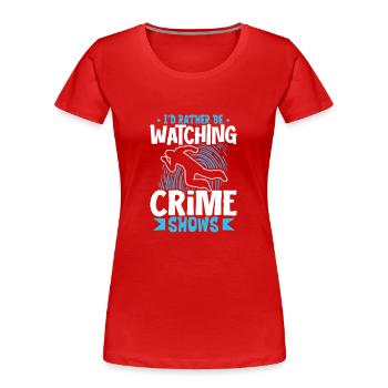 True Crime Murder Spy Crime Interest Gift Idea - Frauen Premium Bio T-Shirt - Rot - Vorne - Mia (176cm)