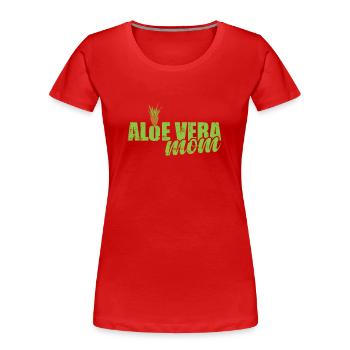 Aloe Vera Mom Heilpflanze Medizin Kosmetik - Frauen Premium Bio T-Shirt - Rot - Vorne - Mia (176cm)