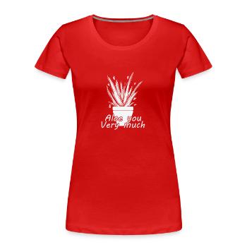 Aloe you Very much Aloe Vera Heilpflanze - Frauen Premium Bio T-Shirt - Rot - Vorne - Mia (176cm)