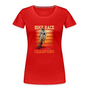 Radrennen Champions Fahrrad Radrennfahrer - Frauen Premium Bio T-Shirt - Rot - Vorne - Mia (176cm)