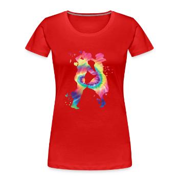 Tanzen Swing 60s Boogie Woogie - Frauen Premium Bio T-Shirt - Rot - Vorne - Mia (176cm)