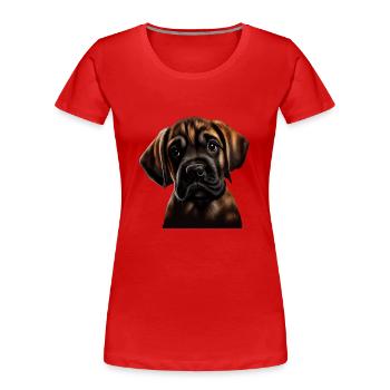 Great Dane Great Dane Dog Dogs Great Dane - Women's Premium Organic T-Shirt - red - Front - Mia (176cm)