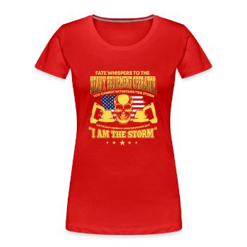 Toller Baggerfahrer Spruch - Frauen Premium Bio T-Shirt - Rot - Vorne - Mia (176cm)