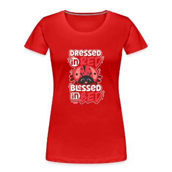 Marienkäfer Marienkäfer Entomologie Insekten - Frauen Premium Bio T-Shirt - Rot - Vorne - Mia (176cm)