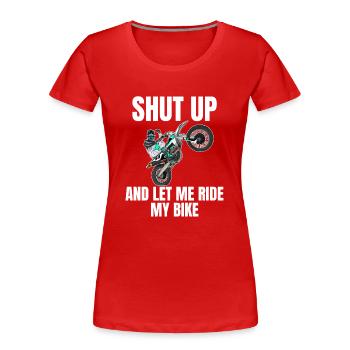 Motocross / Enduro / Freestyle mx / Dirtbike retro - Frauen Premium Bio T-Shirt - Rot - Vorne - Mia (176cm)