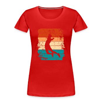Badminton - T-shirt bio Premium Femme - rouge - Devant - Mia (176cm)