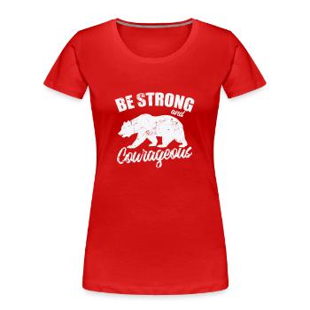 Soyez un animal ours fort et intimidé - T-shirt bio Premium Femme - rouge - Devant - Mia (176cm)