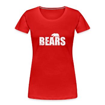 Bears in Wilderness Forest Animal - Women's Premium Organic T-Shirt - red - Front - Mia (176cm)