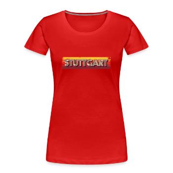 Stuttgartererin Stuttgarterer Stuttgarter - Frauen Premium Bio T-Shirt - Rot - Vorne - Mia (176cm)