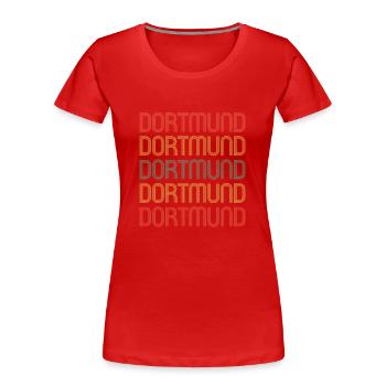 Dortmunderin Dortmunder Dortmund - Frauen Premium Bio T-Shirt - Rot - Vorne - Mia (176cm)