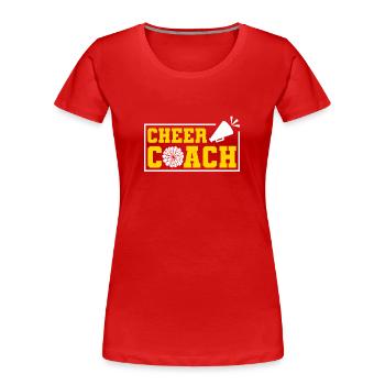 Cheerleading Coach Cheer Coach - Frauen Premium Bio T-Shirt - Rot - Vorne - Mia (176cm)