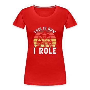 Rpg Rollenspiel Und Rollenspiel Larp - Frauen Premium Bio T-Shirt - Rot - Vorne - Mia (176cm)