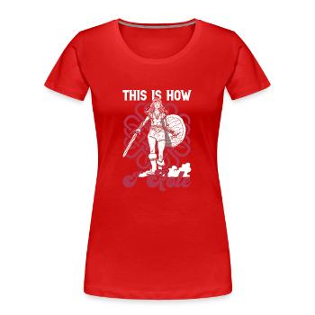 Rpg-rollenspiele Und Larper - Frauen Premium Bio T-Shirt - Rot - Vorne - Mia (176cm)