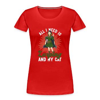 Larping Und Rollenspiele - Frauen Premium Bio T-Shirt - Rot - Vorne - Mia (176cm)