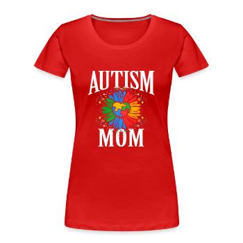 Autism Autism Gift - Women's Premium Organic T-Shirt - red - Front - Mia (176cm)