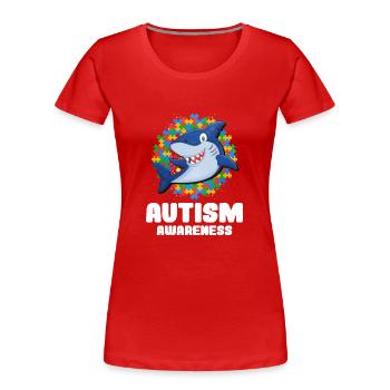 Autism Autism Gift - Women's Premium Organic T-Shirt - red - Front - Mia (176cm)