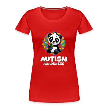 Autism Autism Gift - Women's Premium Organic T-Shirt - red - Front - Mia (176cm)