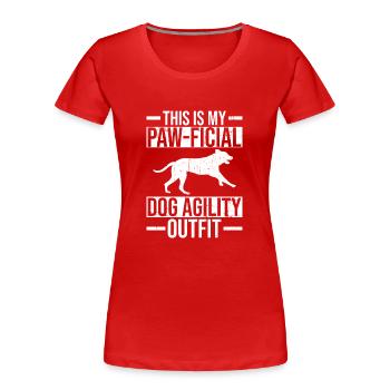 Hunde-agility-outfit Für Hunde-agility-trainer - Frauen Premium Bio T-Shirt - Rot - Vorne - Mia (176cm)