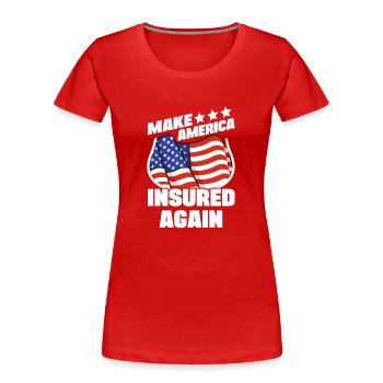 Make America Insured Again Insurnace Consultant - Frauen Premium Bio T-Shirt - Rot - Vorne - Mia (176cm)