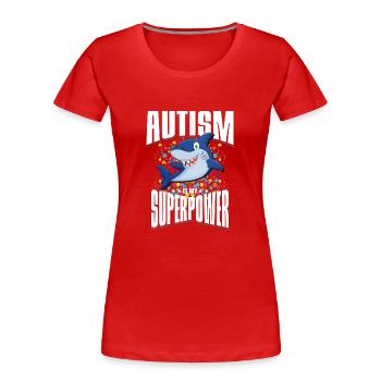 Autism Autism Gift - Women's Premium Organic T-Shirt - red - Front - Mia (176cm)
