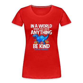 Autism Autism Gift - Women's Premium Organic T-Shirt - red - Front - Mia (176cm)