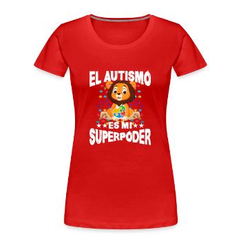 Autism Autism Gift - Women's Premium Organic T-Shirt - red - Front - Mia (176cm)