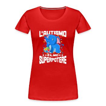 Autism Autism Gift - Women's Premium Organic T-Shirt - red - Front - Mia (176cm)