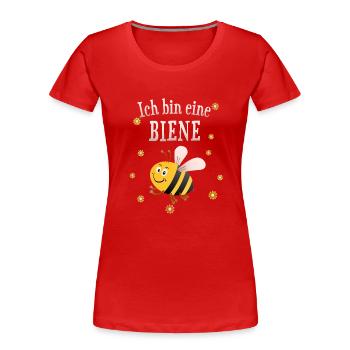 Biene Imkerin Imker Kind - Frauen Premium Bio T-Shirt - Rot - Vorne - Mia (176cm)