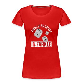 Farkle-design Für Farkle-spieler - Women's Premium Organic T-Shirt - red - Front - Mia (176cm)