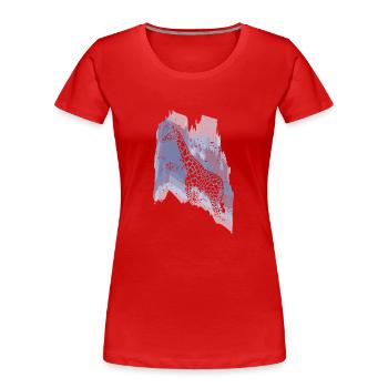 Zoo des girafes Afrique Safari Parc animalier - T-shirt bio Premium Femme - rouge - Devant - Mia (176cm)